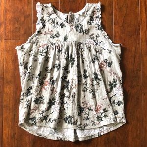 Lucky Brand Floral high-low tank